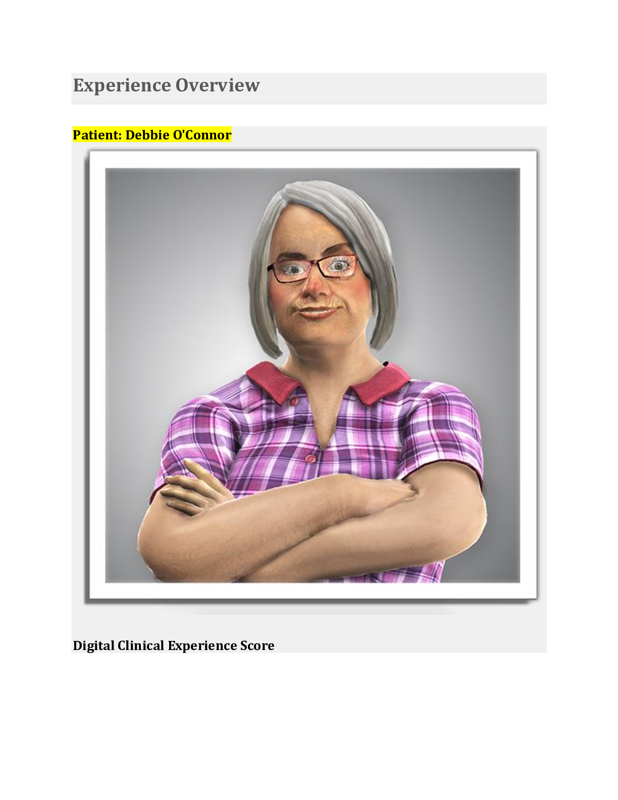 Preview image for Shadow Health-2019-Debby OConnor-NR 509-Advanced Health Assesment